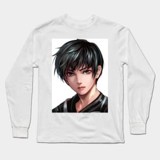 Grey Hair Anime Boy Long Sleeve T-Shirt